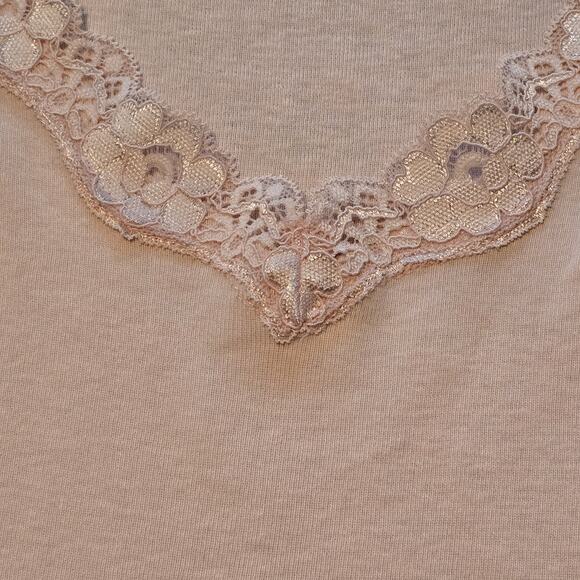 Style & Co Y2K Womens Lace Trim Cami Tank Top Size 1X Pink Coquette Dainty - Picture 6 of 8